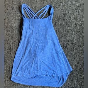 Lululemon tank with built in bra and open loose back.